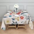 thumbnail image 6 of 42x42 Inch Waterproof Square Tablecloth, Thickened Polyester Table Cover for Dining & Parties, Floral Print, 6 of 6