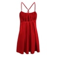 thumbnail image 7 of ZToonmas Women's Spaghetti Strap Swing Dress Scoop Neck Sleeveless Casual Loose Mini Dress for Beach Vacation, 7 of 7