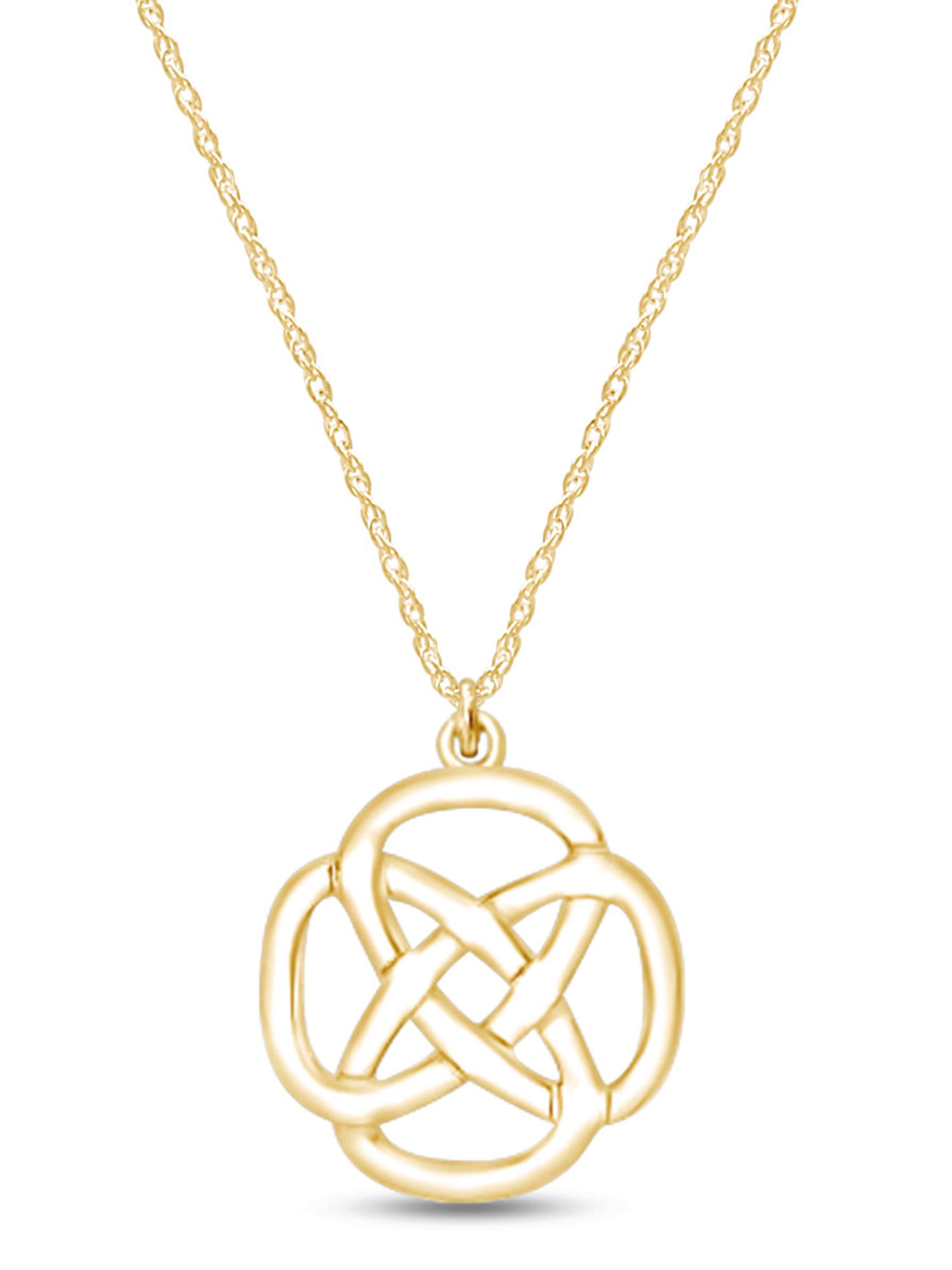 14K Yellow Gold Celtic Trinity Necklace