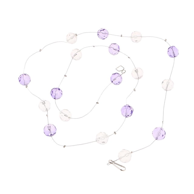 Cuentas de la cortina de la puerta bola de cristal con cuentas para diy cortina de la puerta telones de fondo de cristal violeta Cristal violeta Magideal Cuentas de la cortina de la puerta
