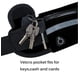 thumbnail image 2 of Riñonera negra de 1 paquete para hombre y mujer, resistente al agua, con banda elástica ajustable y conector para auriculares, adecuada para hacer ejercicio, trotar, caminar, etc., 2 of 5