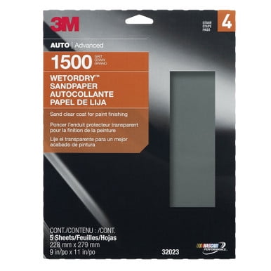 3M 32023, 1500 Grit, Wet or Dry Sandpaper
