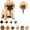 Light Gold, variant on Funny Pet Wig Headband for Dogs & Cats – Cute Costume Accessory for Photos, Parties Holidays, Wigs Costumes Outfit Halloween, Small Medium Large Dog, Cat Cosplay Clothes Accessories