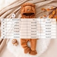 thumbnail image 4 of OJSFQUFP Baby Toddler Fuzzy Plush Hooded Zipper Jumpsuit with & Tail Infant Cosplay Romper for Halloween, 4 of 7