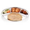 thumbnail image 3 of Redondo de 4 compartimentos, redondo de acero inoxidable de 4 compartimentos, plato redondo de acero de 4 compartimentos, plato de cena, vajilla, bandeja de desorden, 3 of 5