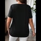 thumbnail image 5 of Tops para Mujer, Camisetas de Verano A con Cuello Cruzado, Túnicas Holgadas e Informales de Gran Tamaño Negro XXL, 5 of 9