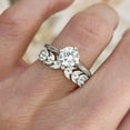 thumbnail image 6 of SEPARQI 2pcs His and Hers Wedding Ring Sets Couples Engagement Rings Women and Men 925 Sterling Silver AAA Cubic Zirconia Wheat Spike Geometric Design Exquisite, 6 of 8