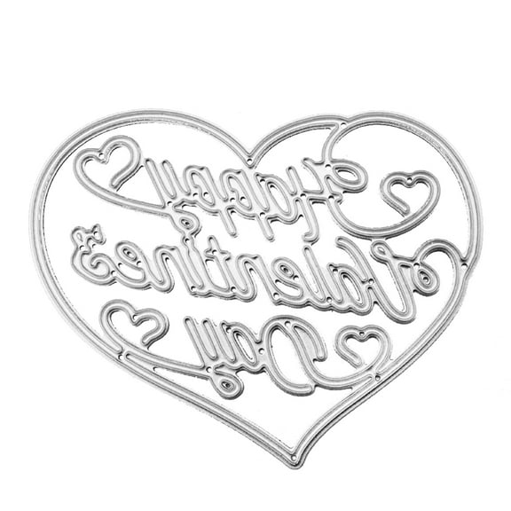 Heart Happy Valentines Day Metal Cutting Dies Stencil Scrapbooking DIY Album
