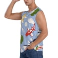 thumbnail image 3 of Fotbe Men's Colorful Koi Fish Print Men's Sleeveless Muscle Tank Tops Casual T-Shirts for Gym Workout Beach-3X-Large, 3 of 8