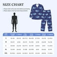 thumbnail image 2 of Mens Pajamas Set, Funny Cartoon Cute Shark Blue Button Down Long Sleeve Loungewear Sleepwear Pjs sets for Men, 2 of 5