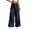 Navy, variant on Womens Wide Leg Pants with Pockets High Waisted Button Down Casual Straight Long Dressy Pants Palazzo Lounge Pants Size 2XL Beige