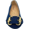 thumbnail image 4 of Victoria K Women's Round Buckle Patched Denim Ballerina Flats, 4 of 4