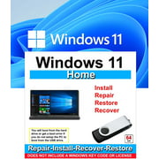 Windows 11 Home 64 Bit Repair, Recover, Restore & Reinstall USB Flash Drive