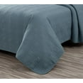 thumbnail image 6 of Chezmoi Collection Kingston Queen Size Bedspread Set, 3-Piece Blue Oversized Quilted Microfiber Lightweight Bedspread Coverlet (100"x106"), 6 of 9