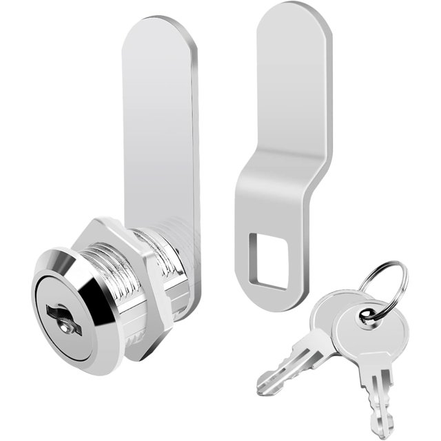 HAHADAXA Cabinet Lock, 5/8" Cam Lock Keyed Alike Cabinet Locks, Secure TV Locks with Alike 2 Keys, Zinc Alloy Drawer Lock for File Cabinet RV Door Drawer Tool Box Mailbox Replacement Lock Har
