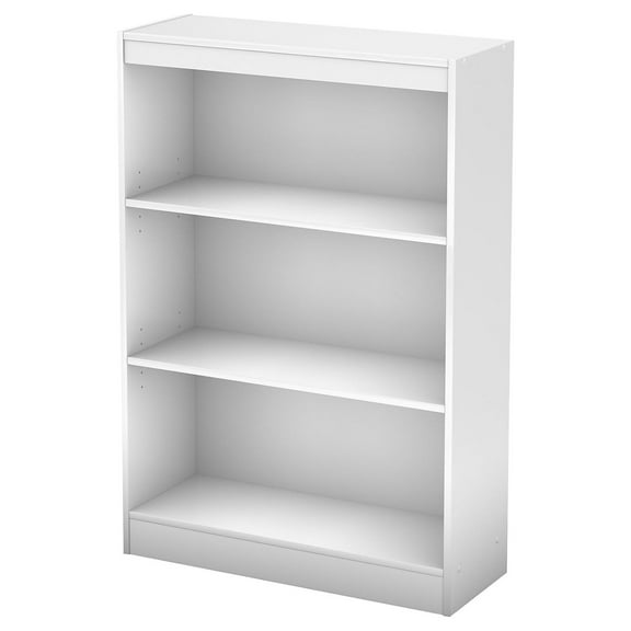 Drevy Axess 3-Shelf Bookcase, Pure White