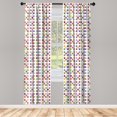 thumbnail image 3 of Ambesonne Geometric Curtains, Star-Like Pattern Art, Pair of 28"x95", Cinnamon Dark Magenta, 3 of 4