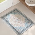 thumbnail image 5 of Toyoso 2x3 Area Rug Living Room Rugs - Vintage boho Decor Floral Area Rugs for Bedroom Dining Room Machine Washable Farmhouse Floral Carpet- Blue, 5 of 6