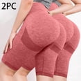 thumbnail image 2 of Butt Sculpting Leggings for Women High Compression Yoga Shorts 4-Way Stretch Seamless Tummy Control Gym Hiking Travel Lightweight Sporting Shorts, 2 of 3