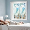 thumbnail image 3 of Jellyfish Coastal Window Privacy Film, Summer Nautical Starfish Coral Ocean Static Cling UV Sun Blocking Tint Film Heat Control Windows Films for Bedroom Bathroom, Window Stickers 17.7"x39.3", 3 of 7