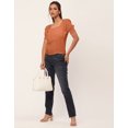 thumbnail image 6 of Moomaya Solid Tops For Women, Square Neck, Smart Chic Short Tops, 6 of 8