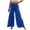 Blue, variant on Womens High Waisted Wide Leg Pants with Tie Detail Patchwork Design Casual Comfortable Trendy Lounge Trousers