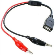 Deluxe USB Female to Alligator Clips Adapter Cable