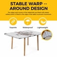 thumbnail image 4 of Texas Star Retro Table Cloths for 5 Foot Rectangle Tables, Vintage White Wooden Berry Patio Waterproof Elastic Fitted Tablecloths, Washable Rectangular Table Cover for Camping, 4 of 8