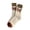 Brown, variant on Grip Socks for Women, 4 Pairs Thick Warm Looped Knit Wool Thermal Socks with Ribbed Cuff, One Size for Winter