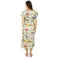 thumbnail image 3 of Bimba Cotton Delivery Gown, Nursing Moms kaftan With Belt & To Be Moms Gift, 3 of 7