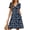 E-Floral Navy, variant on UVN Dresses for Women Deep V Neck Short Sleeve Summer Sundress Midi Party dress with Pocket