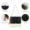 thumbnail image 6 of AOUNQ Clutch Purse for Women Evening Bags Formal Party Wedding Clutches Crossbody Shoulder Bag with Tassel, Black, 6 of 6