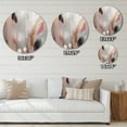 thumbnail image 4 of Designart "Chaos in Rose Gold Circles II" Modern Shapes Transitional Metal Round Wall Art Prints, 4 of 5