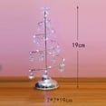 thumbnail image 3 of Lámpara de mesa de hierro con forma de árbol de Navidad, luz de noche para niños, regalos para interiores Plata S, 3 of 7