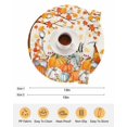 thumbnail image 6 of 15 Inch Round Placemats Set of 4, Orange Pumpkin Gnomes Fall Non Slip Heat Insulation PP Table Mats, Branches Leaves Thanksgiving Botanical Washable Place Mats for Kitchen Dining Party Table Decor, 6 of 7