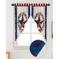 thumbnail image 2 of Swag Curtains, 4th of July USA Flag Star Patriot Cotton Linen Rod Pocket Kitchen Curtains Valances Tier Curtains Swag Valance Curtains for Bedroom Living Room 36" x 36", 2 Panels, 2 of 6