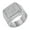 Silver, variant on Men's Stainless Steel Hip Hop Luxury Full Diamond Personalized Ring Silver Size 8