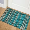 thumbnail image 2 of Bravado Indoor/Outdoor Blue Stripe 1'8" x 2'6" Non-Skid Accent Rug, 2 of 8