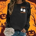 thumbnail image 4 of Spooky Season Halloween Sweatshirts for Women 2025 Long Sleeve Crewneck Cute Ghost Graphic Sweatshirt Pullover Tops, 4 of 5