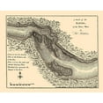 thumbnail image 2 of Hutchins 32x26 Black Ornate Wood Framed with Double Matting Museum Art Print Titled - Ohio River Rapids Plan - Hutchins 1778, 2 of 4
