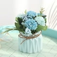 thumbnail image 3 of pitrice 4 Pieces Ceramic ABS Artificial Replacement Decorative Simulation Plant Replacement Decorative Simulation Vivid Lifelike Fake Potting Pot Culture Blue, 3 of 8