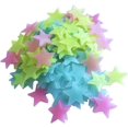 thumbnail image 1 of 100 pegatinas de pared de copo de nieve fluorescentes que brillan en la oscuridad para dormitorio de niños, pegatinas de estrellas, pegatinas luminosas multicolores (coloridas), 1 of 5