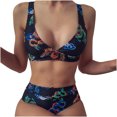 thumbnail image 1 of CEHVOM Bikini Mode pour Femmes Ensemble Maillot de Bain Deux Pièces Imprimé, 1 of 5