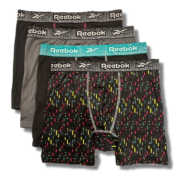 REEBOK MEN'S PACK 4 - 233 P36 MULTI TEC - LARGE - UNDERWEAR X4 BOXER BRIEF