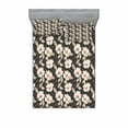 thumbnail image 2 of Floral Bedding Set with Sheet & Covers, Poppy Flowers Vintage with Abstract Floral Arrangement Nature Blossom, Printed Bedroom Decor 2 Shams, 4 Sizes, Tan Charcoal Grey Red, by Ambesonne, 2 of 3
