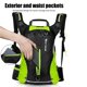 thumbnail image 5 of Mochilas de viaje al aire libre Bolsa de deporte ligera a prueba de agua 16l en negro, 5 of 5