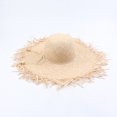 thumbnail image 1 of Boho Sombrero de paja para mujer Bowknot Ancho de ala grande Plegable flecos deshilachados Eccomum Beige, 1 of 7
