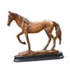thumbnail image 3 of Escultura de caballo, adorno de mesa, estatua creativa de animal coleccionable para dormitorio Marrón, 3 of 9
