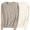 Khaki, variant on Women's 2 Pack Basic Knit Pullover, Crew Neck Long Sleeve Soft Lightweight Casual Knitted Sweater for Layering
