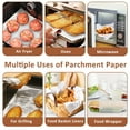 thumbnail image 4 of 100PCS Deli Paper Sheets 12×12", Unbleached White Wax Paper Sheets for Food Basket Liners, Precut Parchment Paper Baking Sheets for Cookies, Grease Resistant Sandwich Wrappering Paper by, 4 of 4
